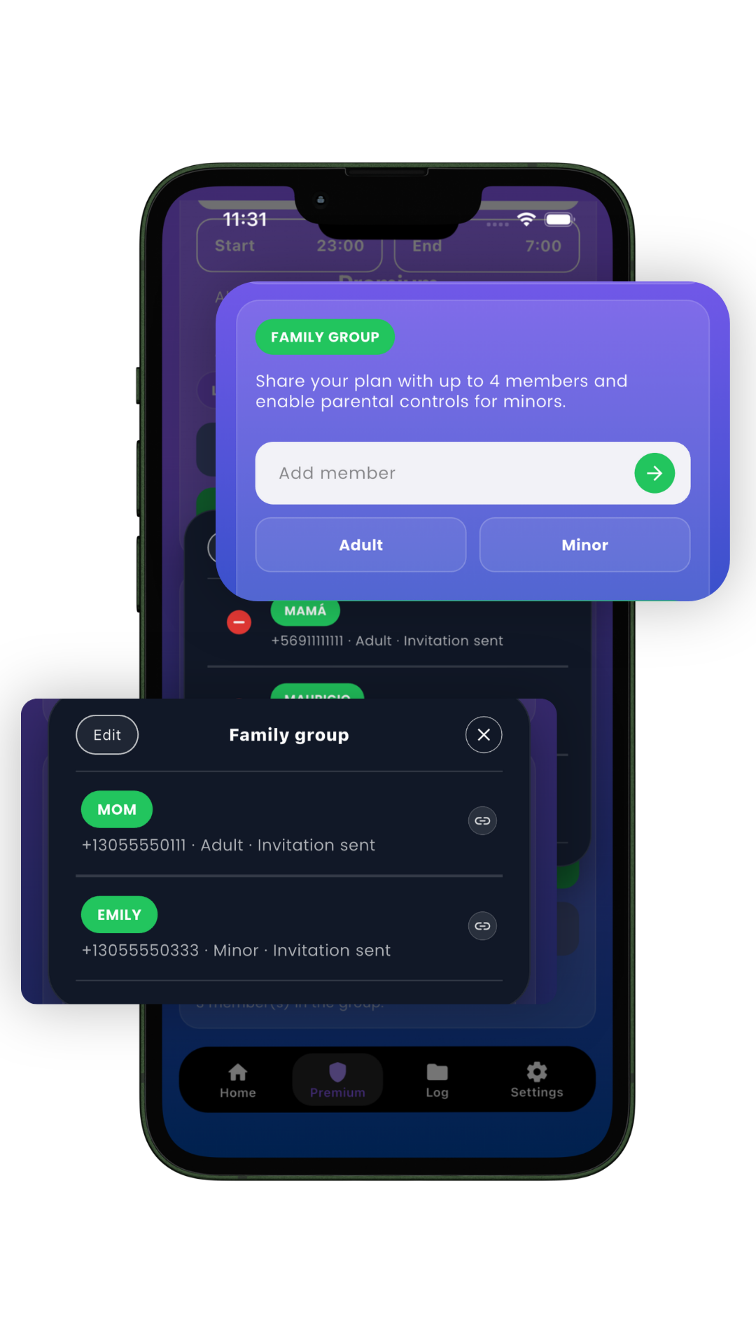 Family protection with BLOCall